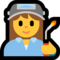 Woman Factory Worker emoji on Microsoft